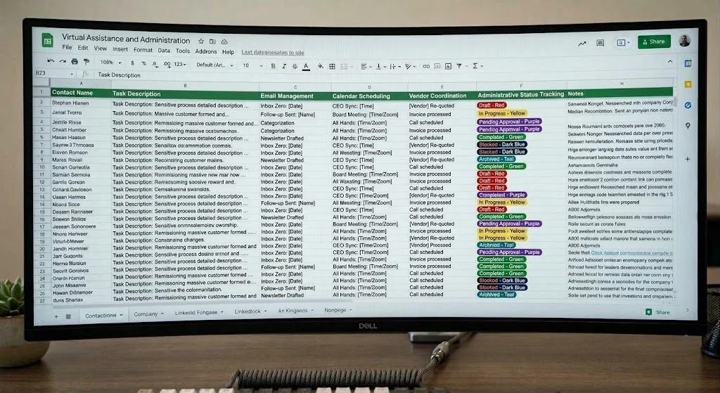Virtual assistance work visual