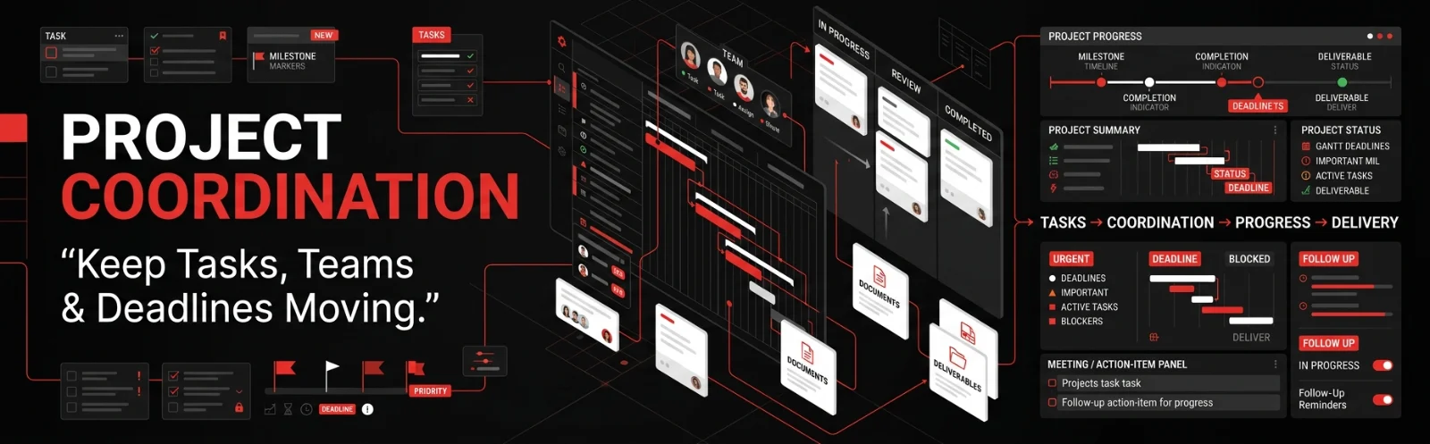 Project coordination project workflow support a1 infinity nexus